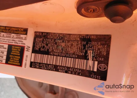 2015 Toyota Avalon Hybrid Limited from USA, damaged, VIN 4T1BD1EB5FU035904